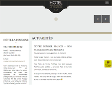 Tablet Screenshot of hotel-lafontaine.fr